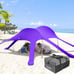TESALATE Adjustable Thicken 4 Aluminum Poles 6 Anchors Portable 10x10 FT Purple