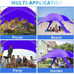 TESALATE Adjustable Thicken 4 Aluminum Poles 6 Anchors Portable 10x10 FT Purple
