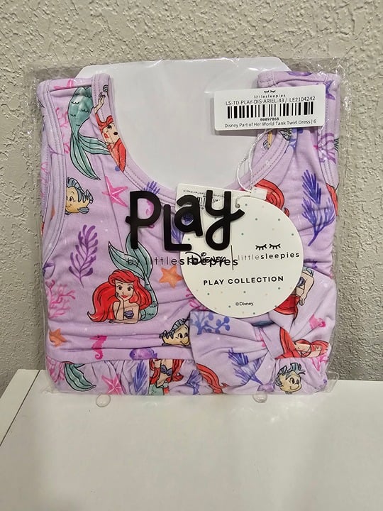 little sleepies disney part of her world tank twirl dress 6