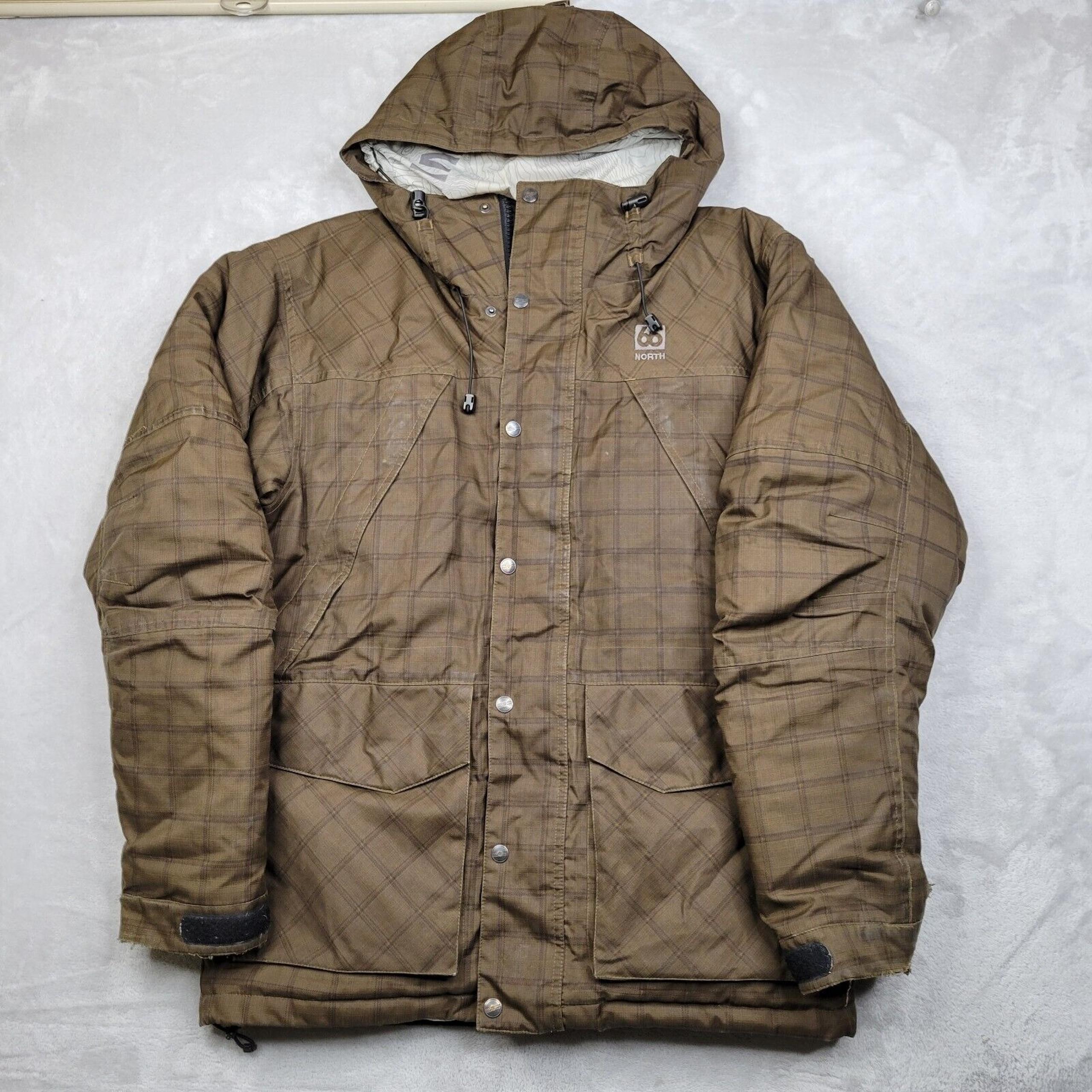 66 Degrees North Jacket Men Medium Puffer Coat Down Feather Filled Hooded Adult