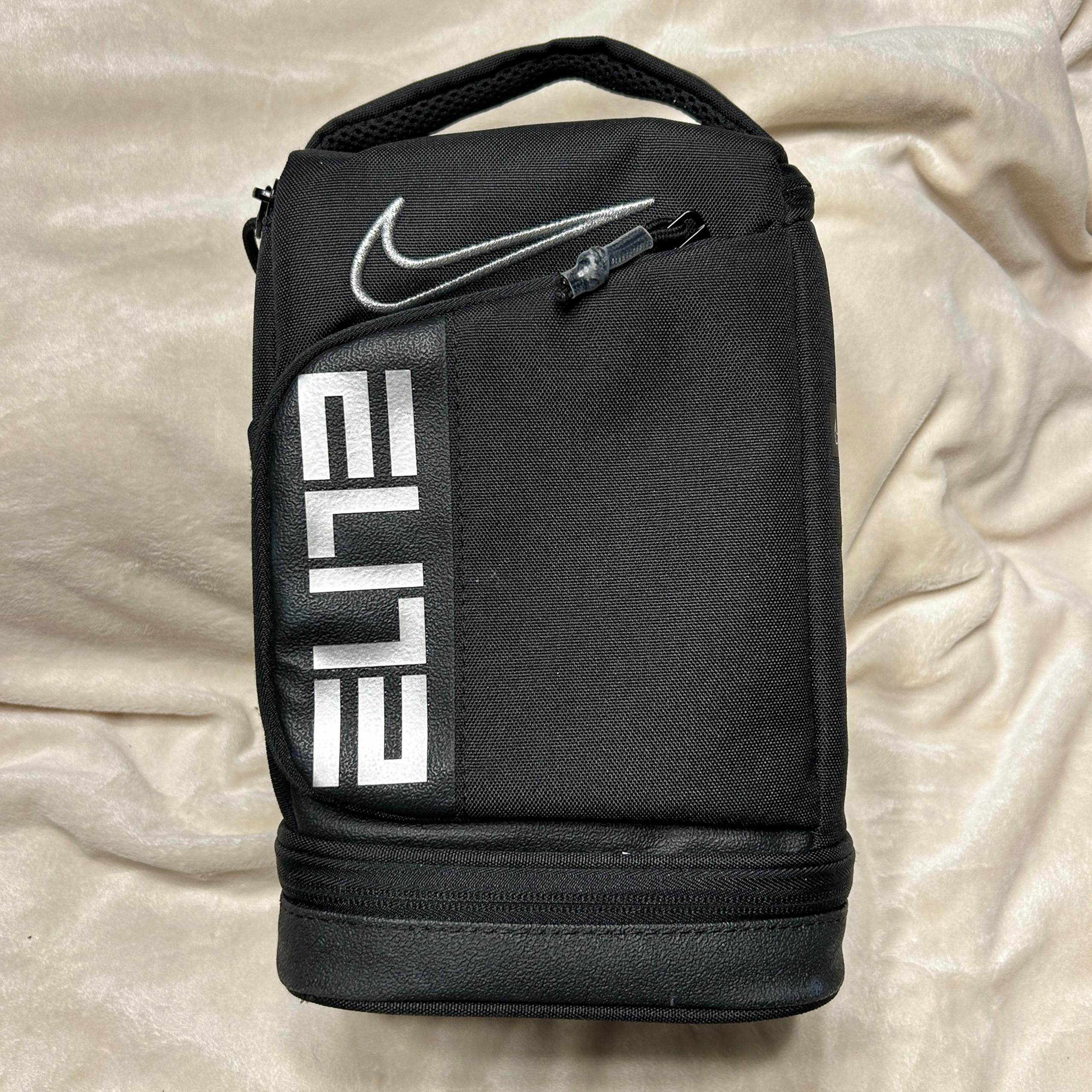 Nike Elite Fuel Pack Zipper Lunch Box Travel Bag Insulated Black/Grey