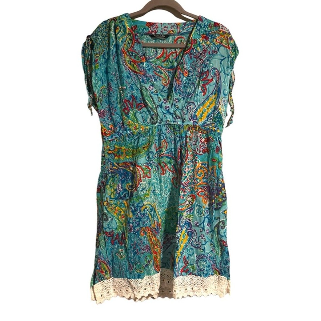 Lauren Ralph Lauren Swimsuit Paisley Coverup Large