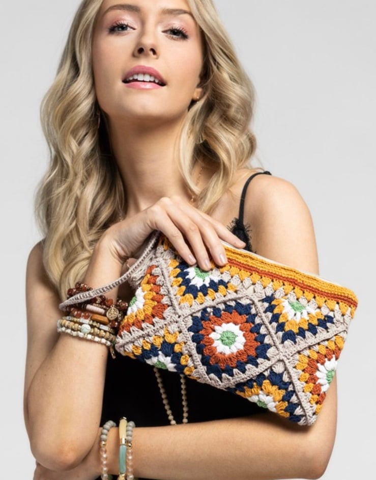 Marigold Handmade Crochet Clutch/wristlet