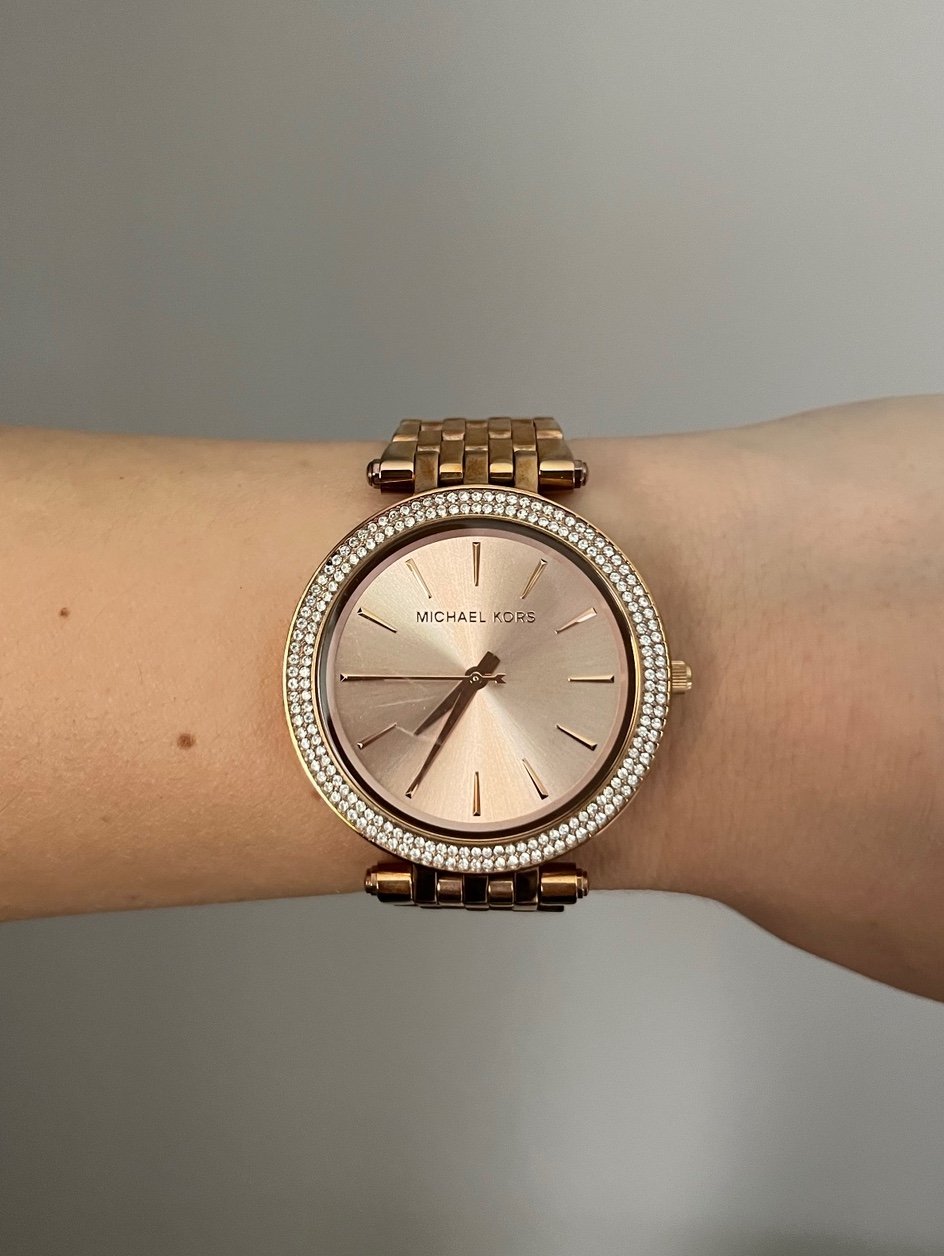 MK darci rose gold watch