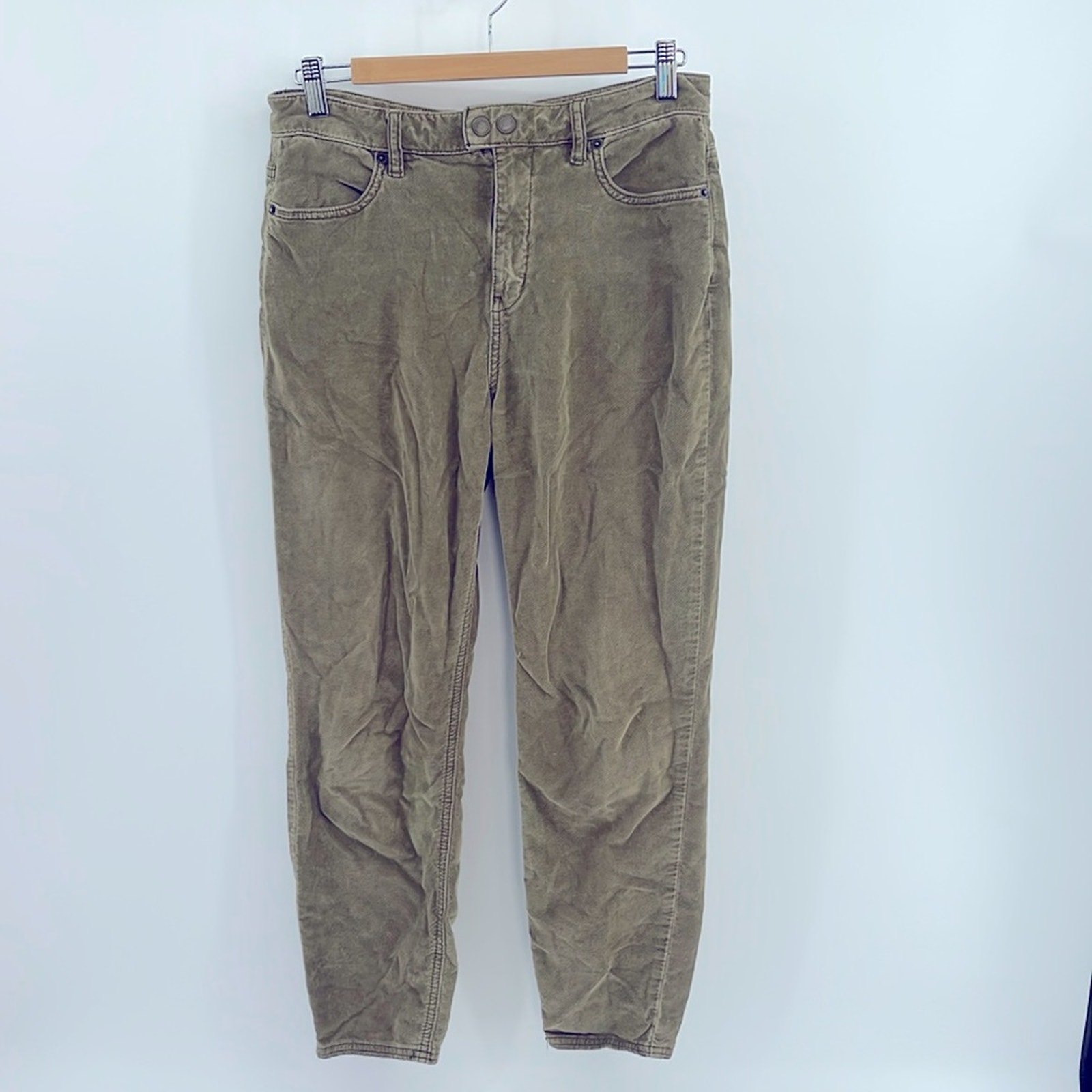 Free People corduroy textured hi rise slim leg pants sz 29