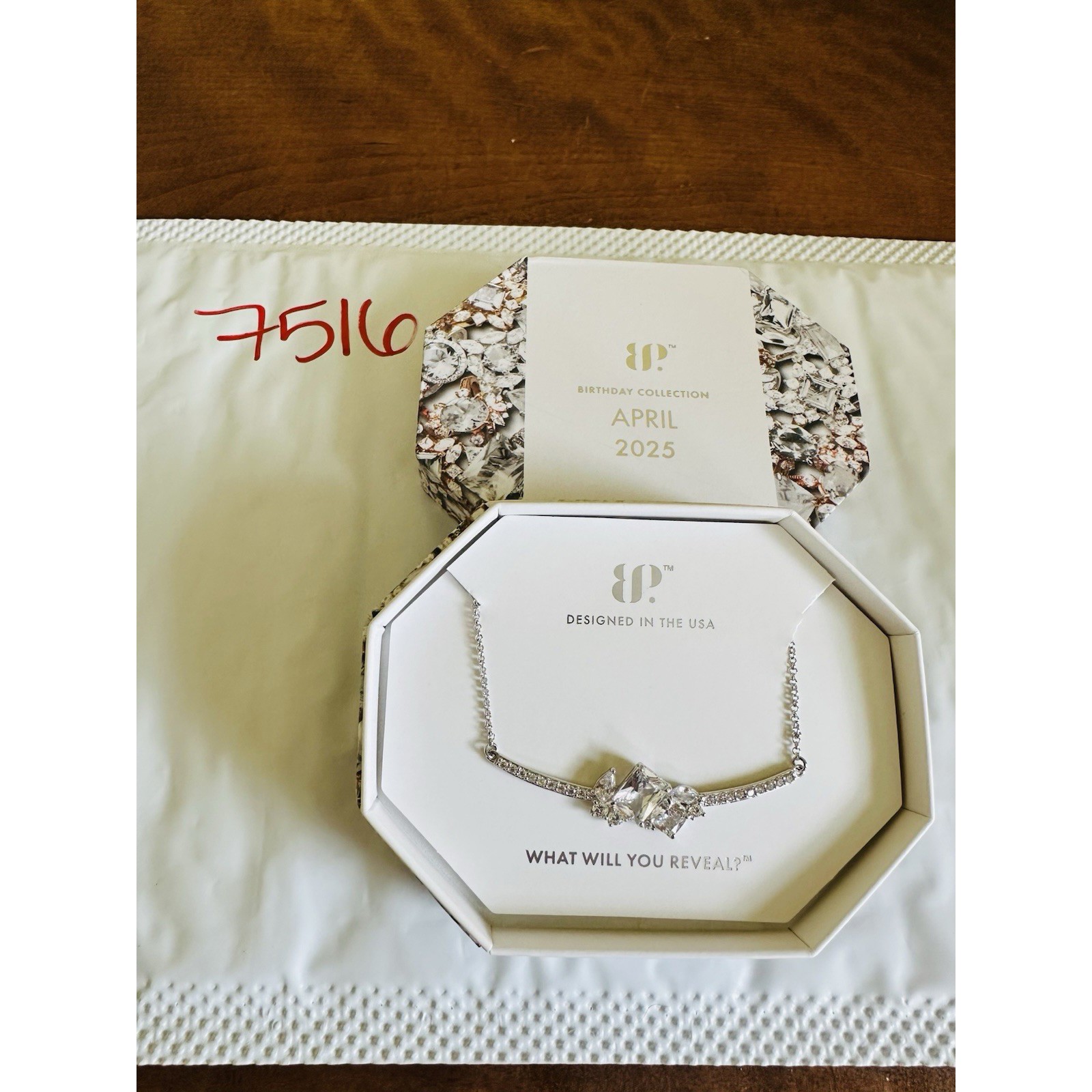 NIB Bomb Party Necklace 18 NK50679 Delicate Cluster Diamond CZ 925 S St Silver