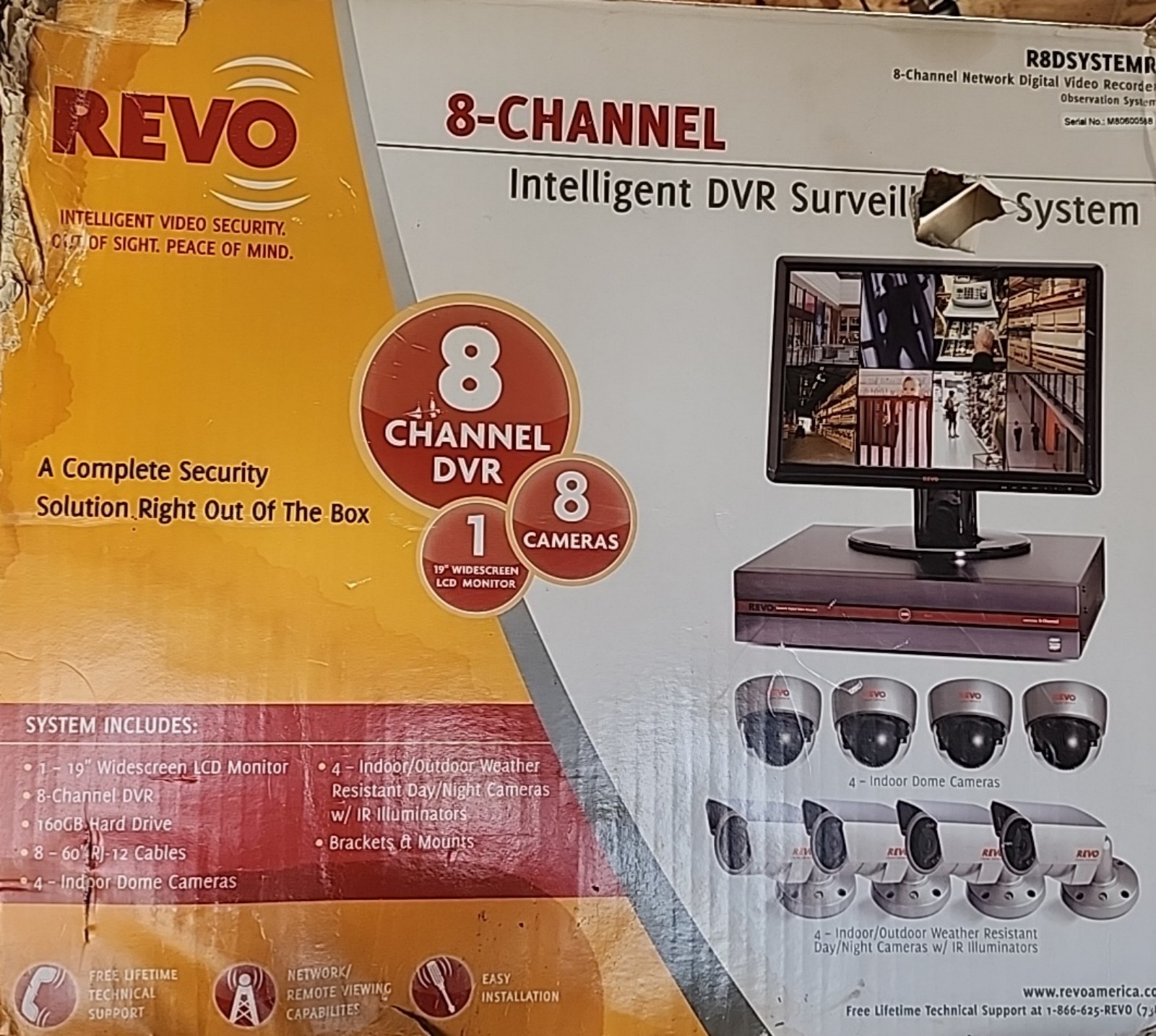 Revo 16 Channel Security System with 2TB Hard Drive and 8 High-Res 600TVL.New S