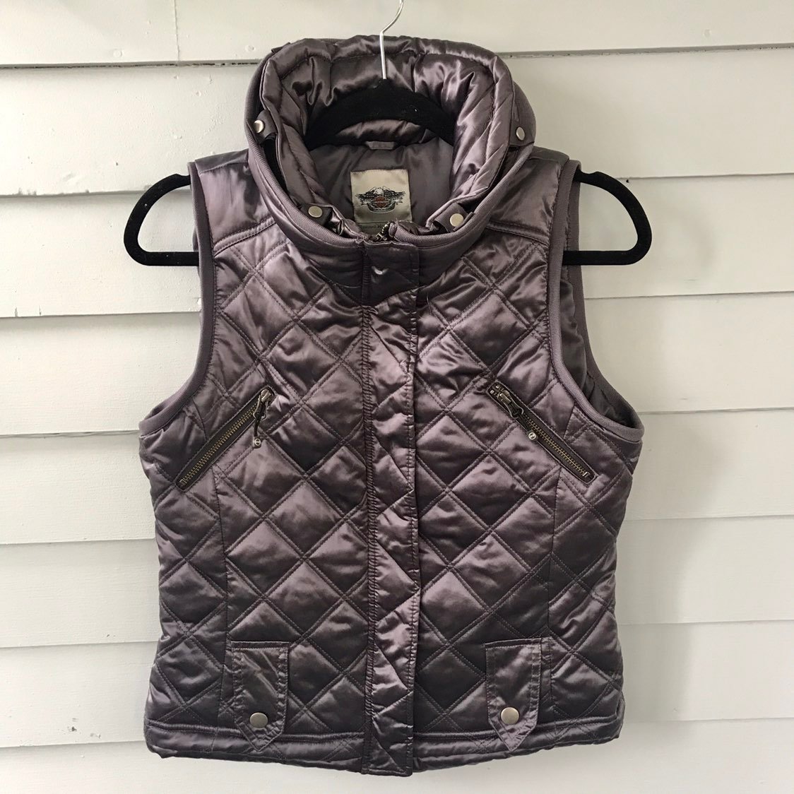 Harley Davidson quilted puffer vest S