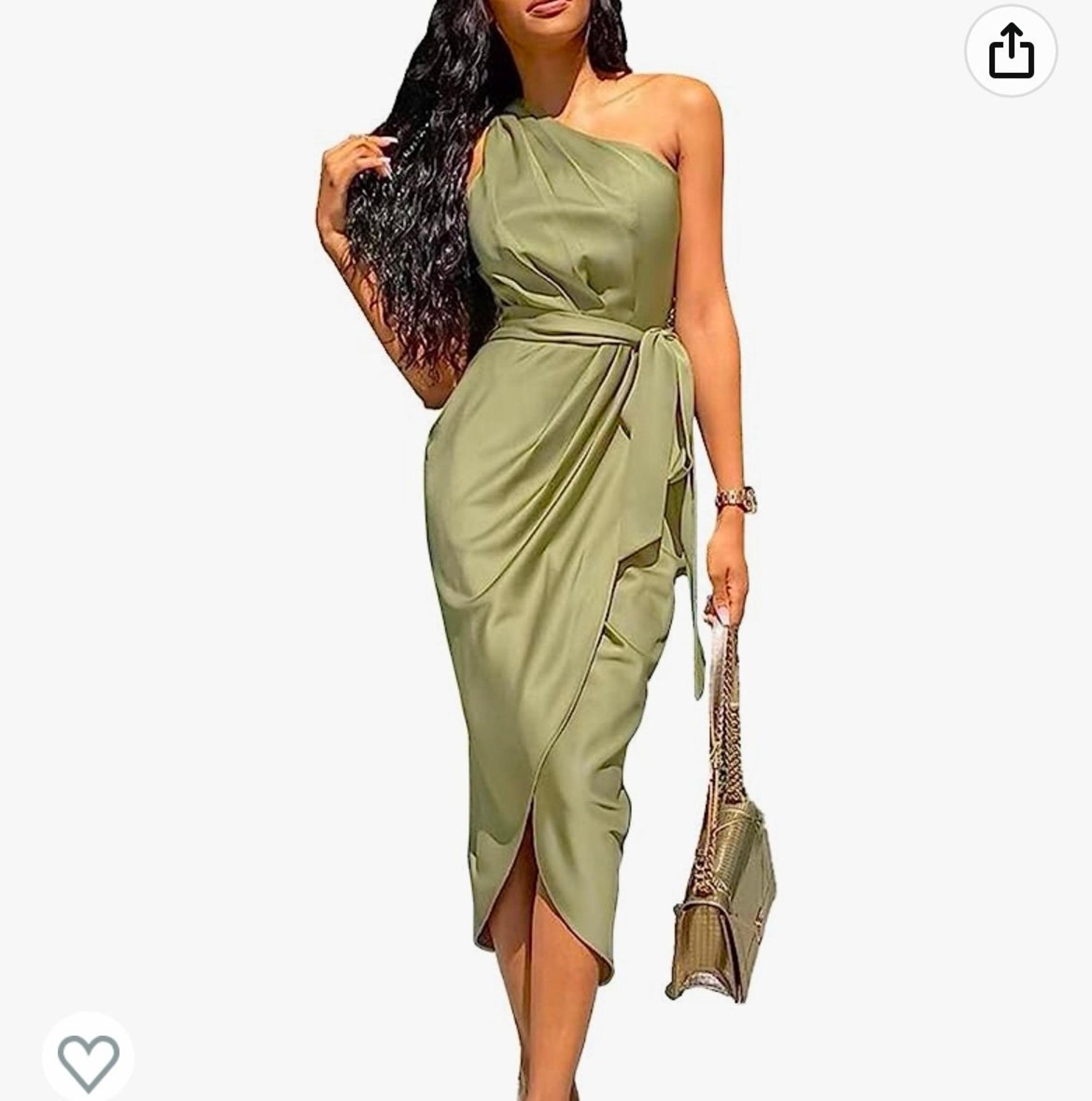 PRETTYGARDEN Women's Summer Ruched Bodycon Dress Sleeveless One Shoulder Dress