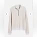 NWT Cotton Citizen Cooper Thermal Half Zip Vintage White Stone size Small