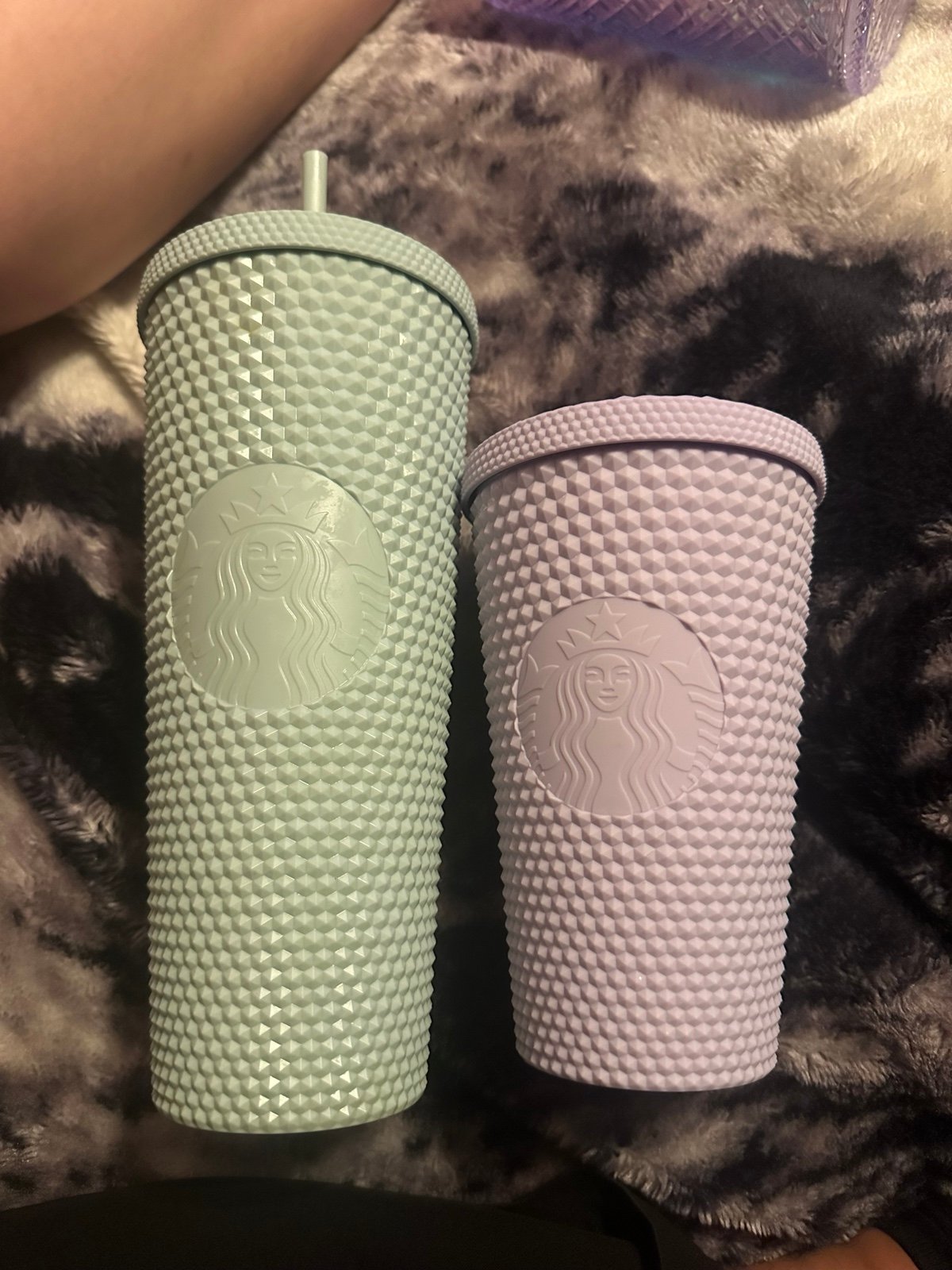 Starbucks Lilac Grande and Mint Venti Cold Cup Set