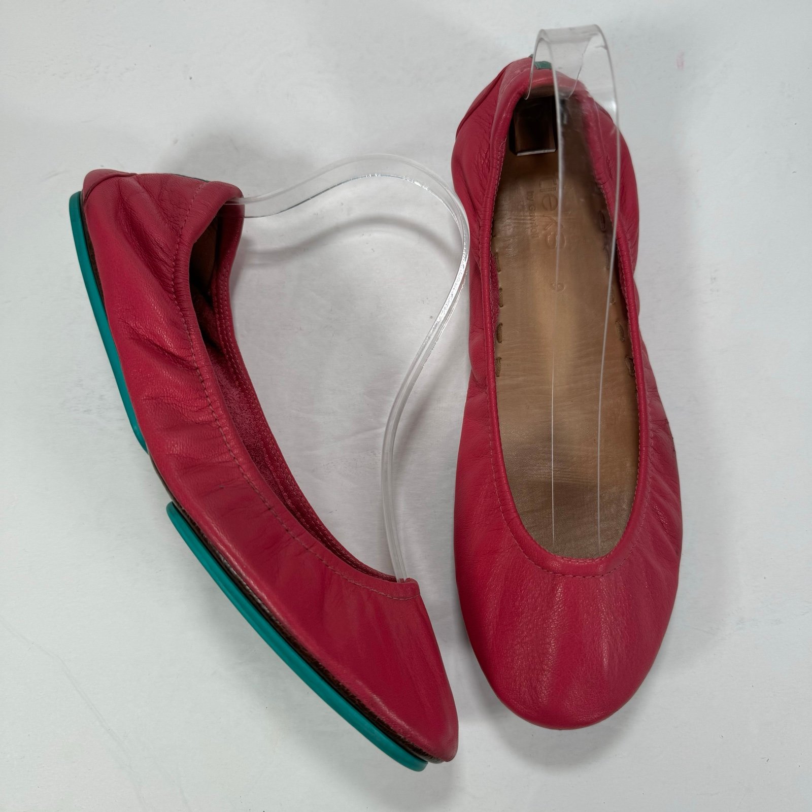 Tieks by Gavrieli Fuchsia Pink Leather Ballet Flats Women's Size 9