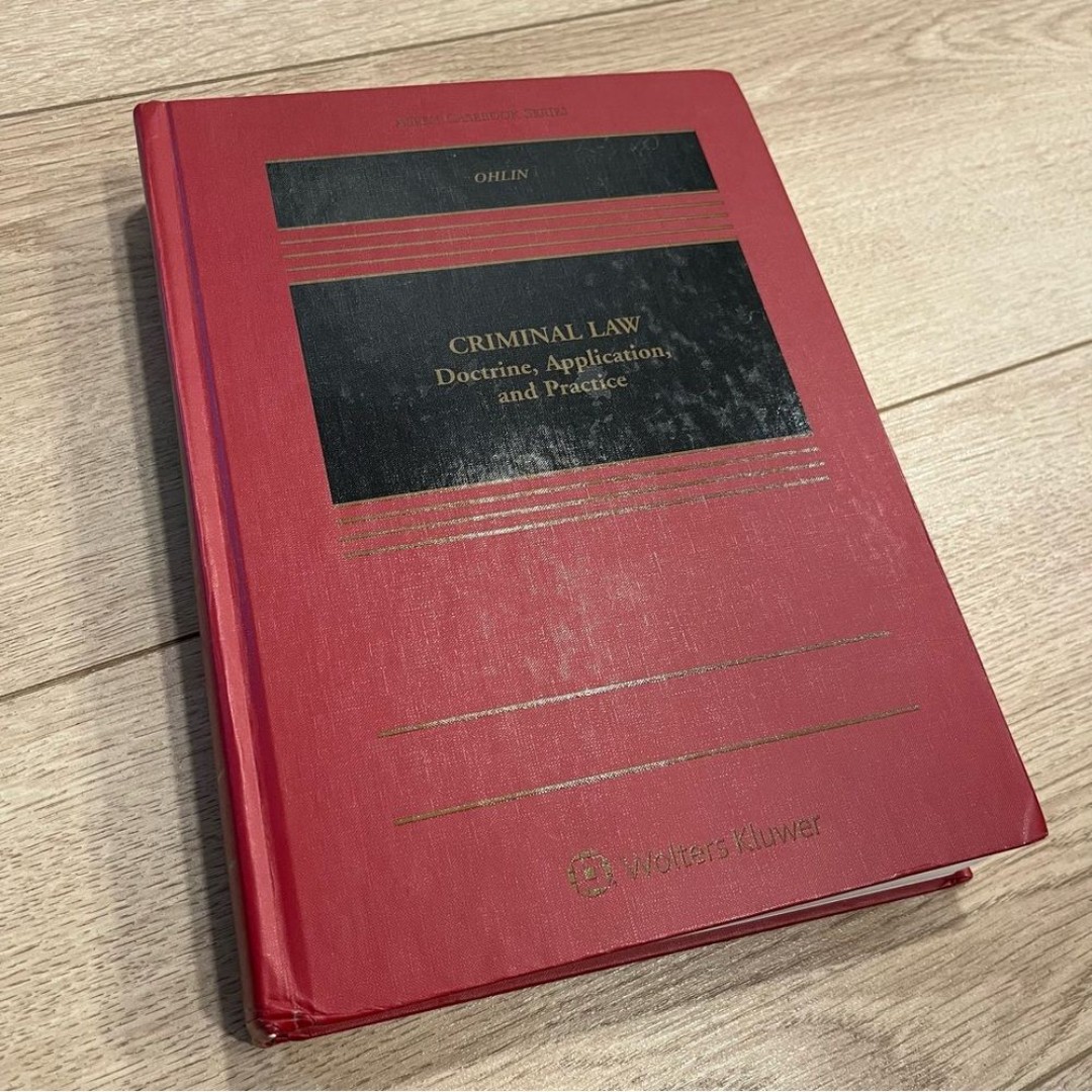 Criminal Law - Wolters Kluwer - Jens David Ohlin (2016) - First Edition