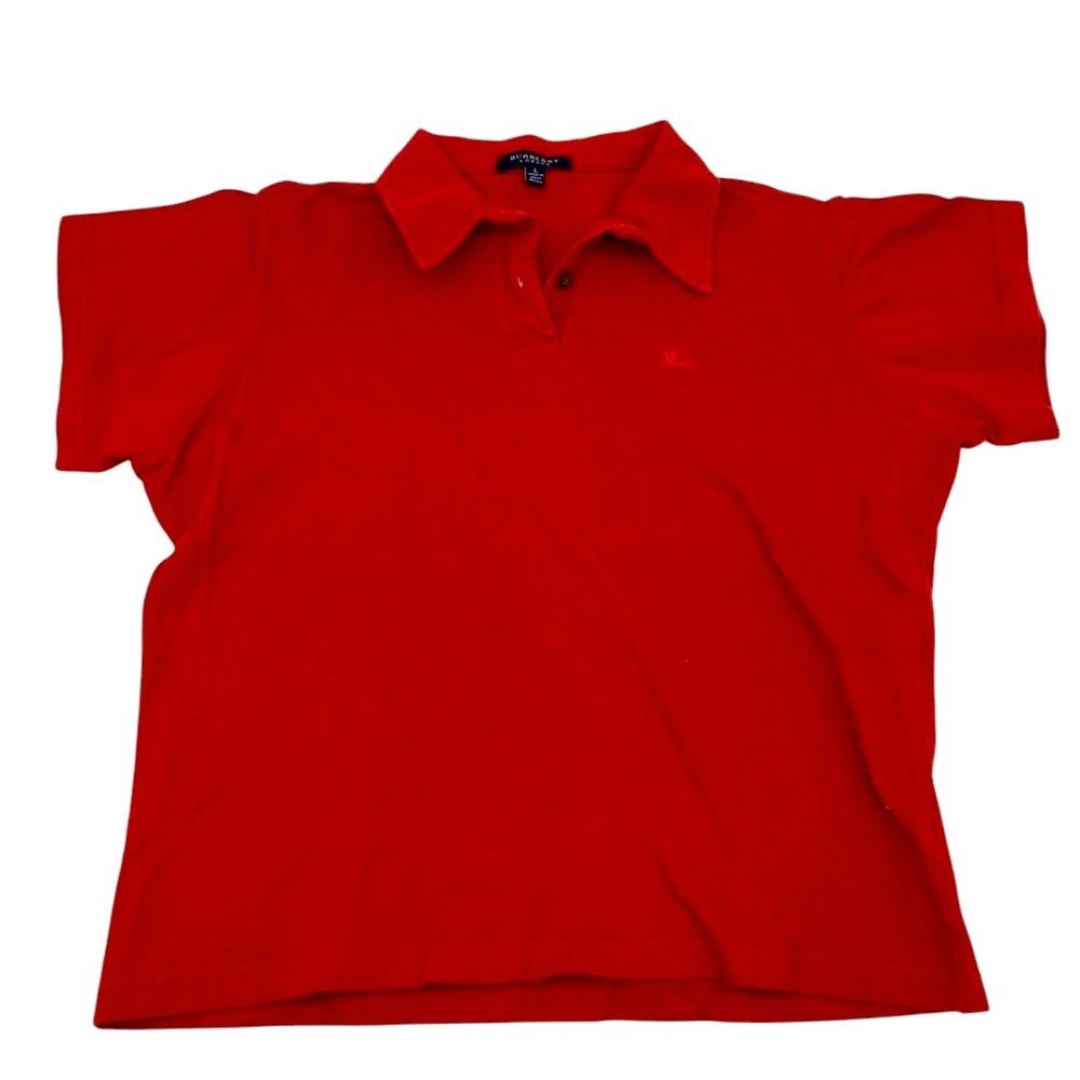 Burberry Red Golf aka “Polo” Shirt Kids Large EUC -- CHILDREN'S Size approx 10