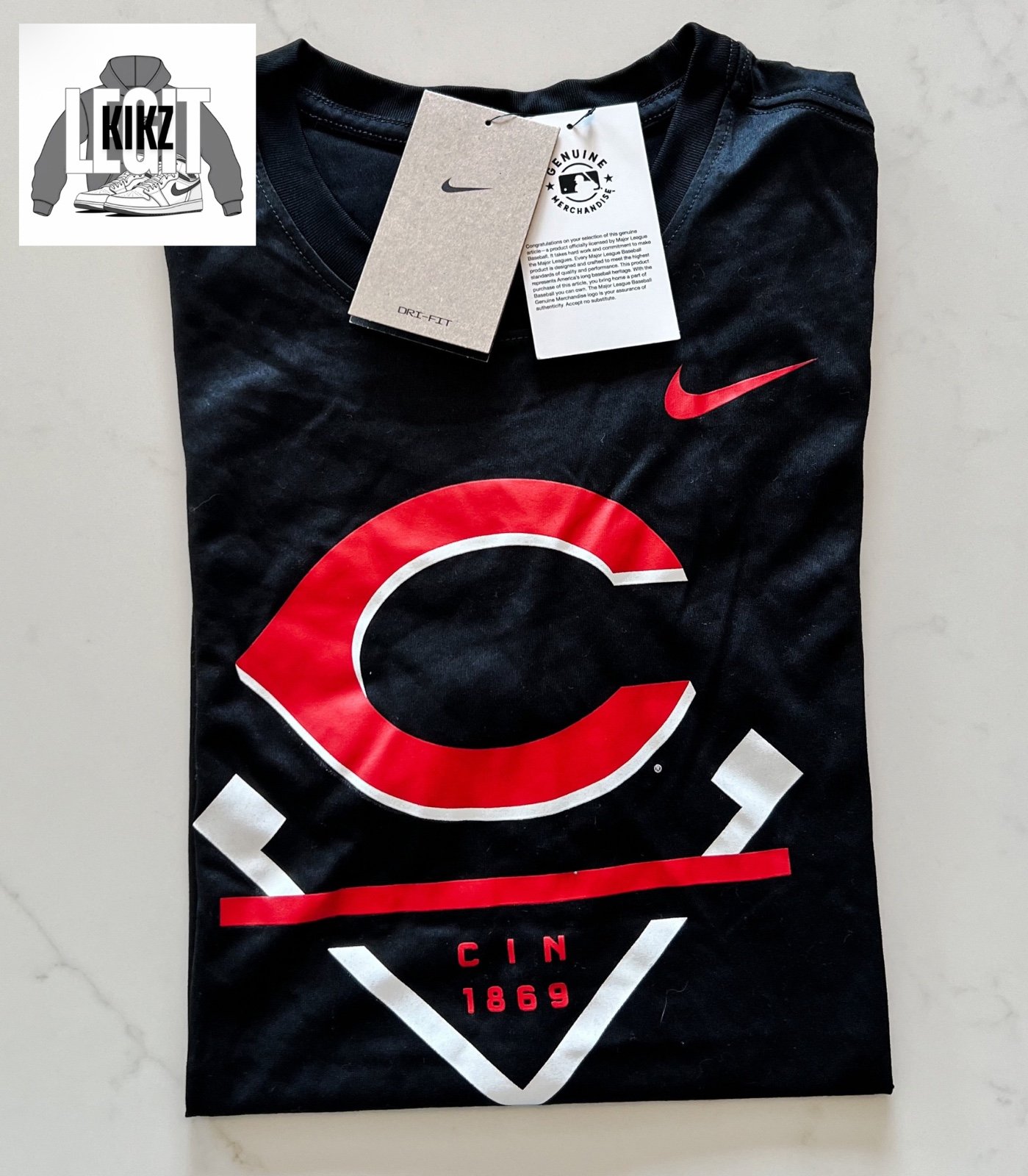 M - Men’s Nike Dri Fit Cincinnati Reds T-Shirt - Brand New w Tags