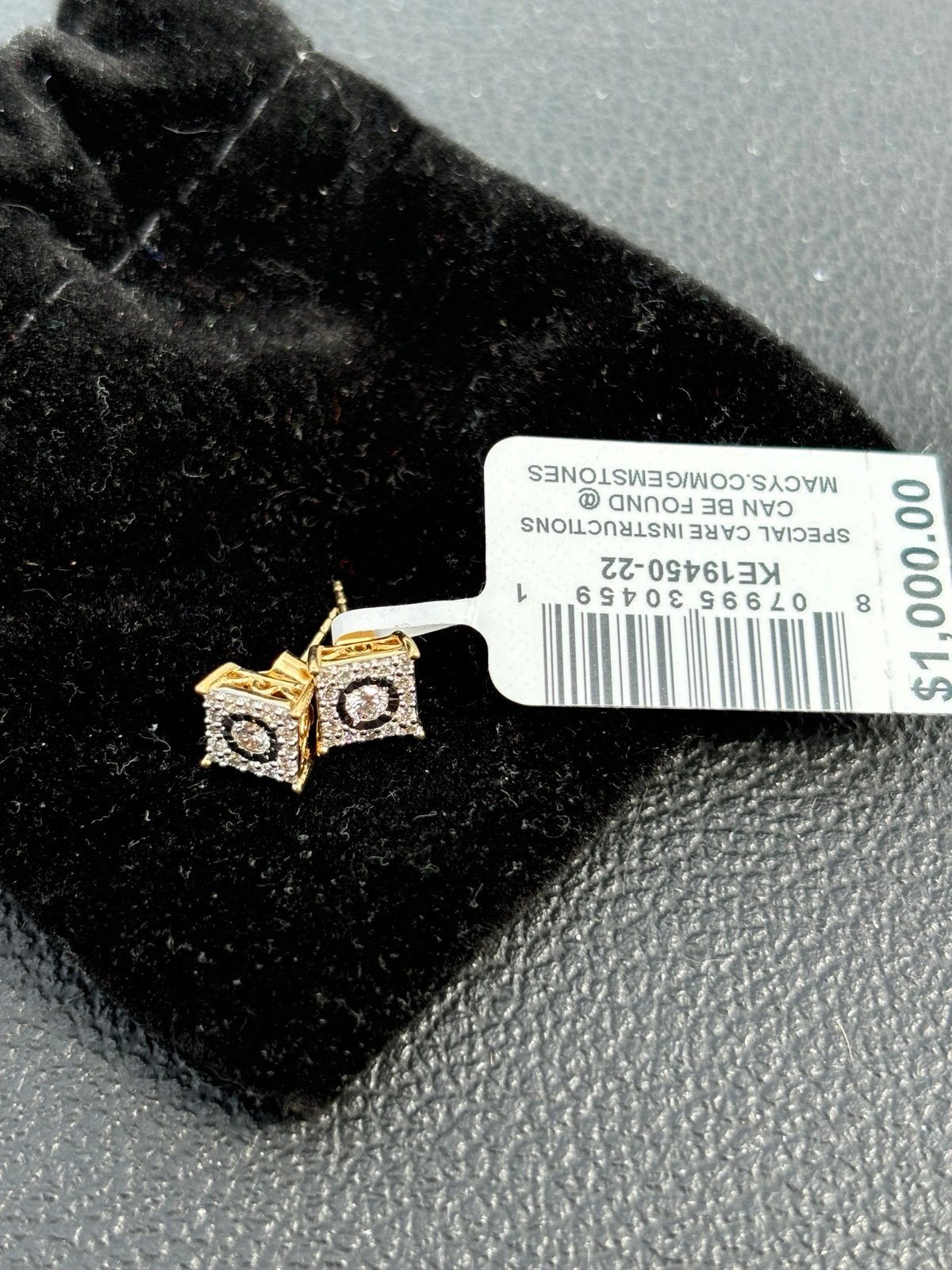 diamond stud earrings