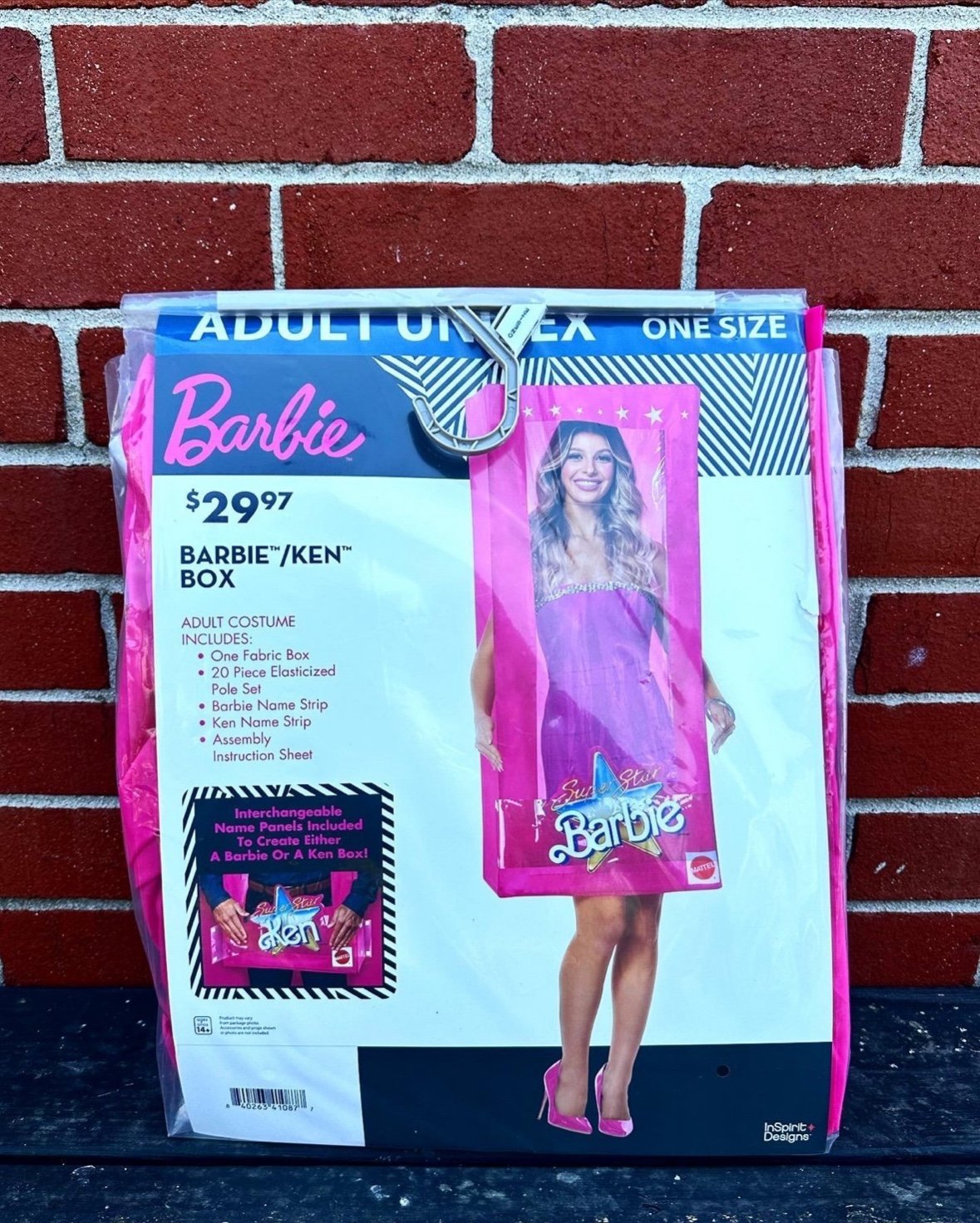 Barbie and Ken Mattel Pink Super Star Doll Box Cute Halloween Costume, BRAND NEW