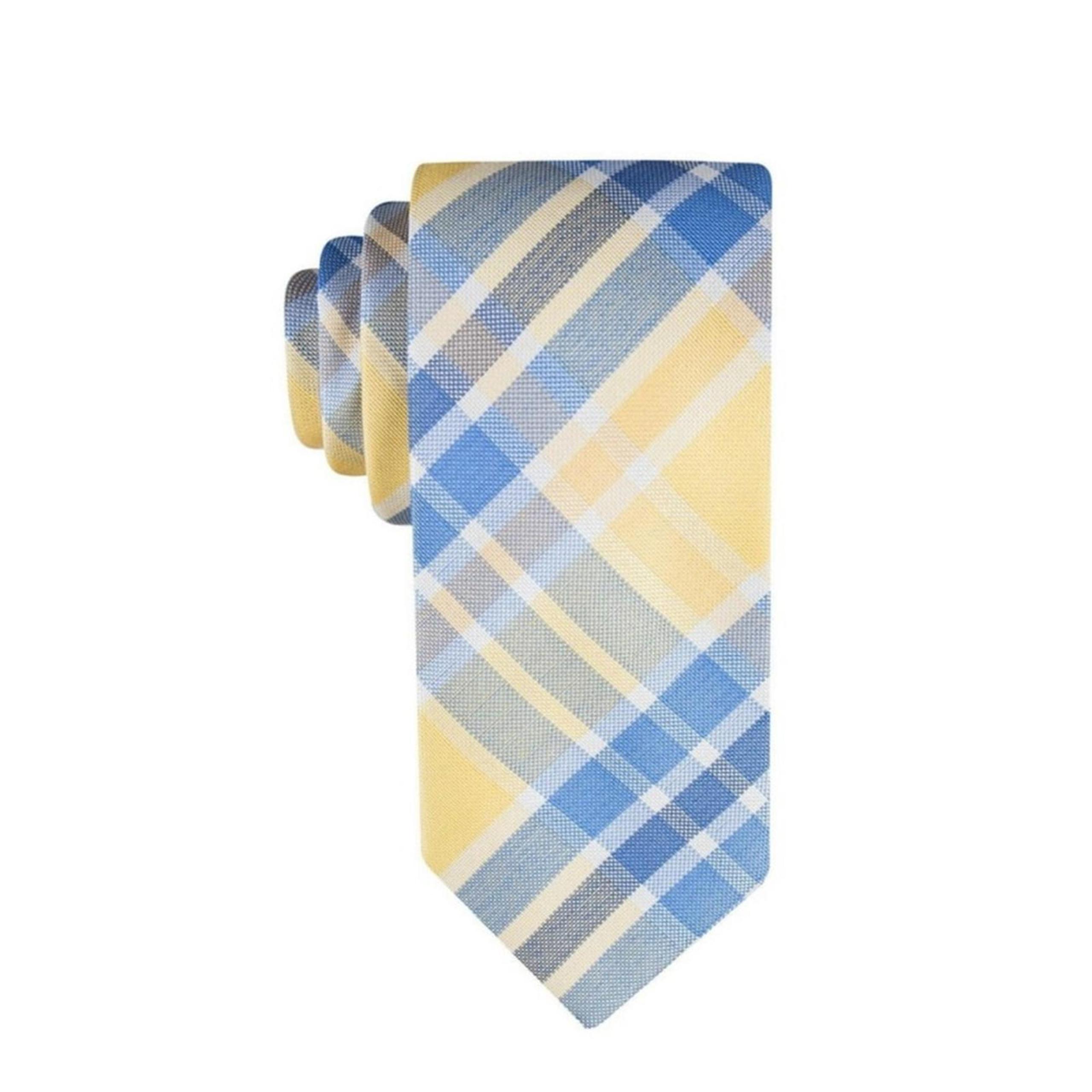 Tommy Hilfiger Festive Plaid Tie in Yellow & Blue One Size New w/Tag SOLD OUT