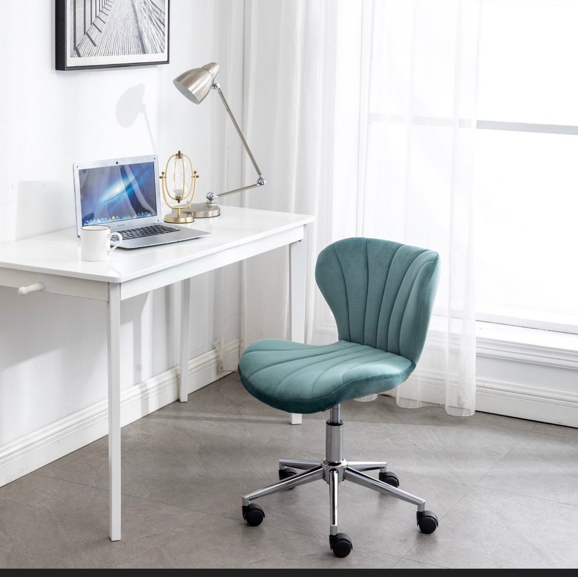 Velvet desk chair vanity chair