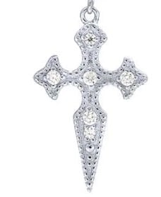 .925 Cross CZ Pendant #stunning Sterling Silver Jewelry Charm #faith