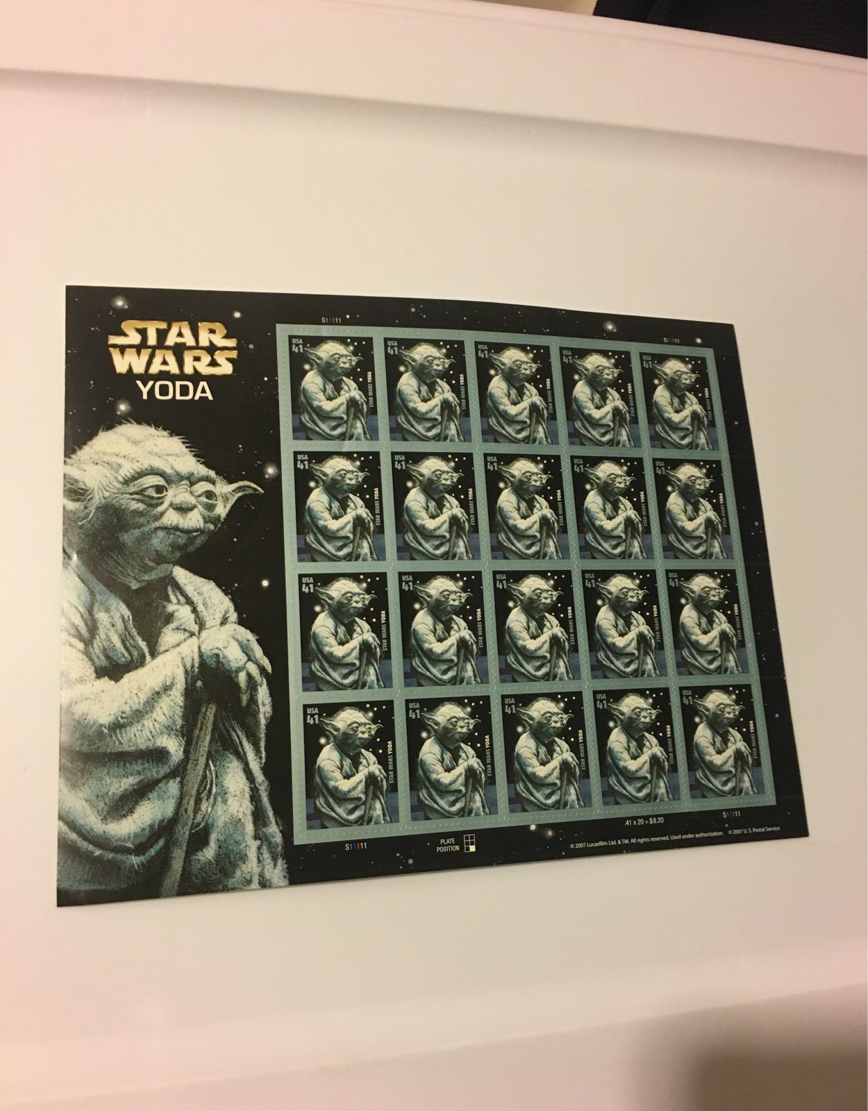 Star Yoda postage stamps