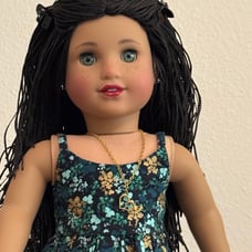 Gorgeous 18” OOAK American Girl Custom doll w/brand new ZaZue wig, tiny braids