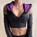Coquetry Clothing Black and Purple Dragon 3 Piece Rave Set