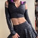 Coquetry Clothing Black and Purple Dragon 3 Piece Rave Set