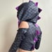 Coquetry Clothing Black and Purple Dragon 3 Piece Rave Set