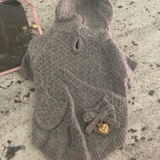 NWT Juicy Couture Pet Dog Cashmere Hoodie Outfit L