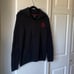 Tommy Hilfiger - Black Knit Quarter Zip Sweater/Pullover With Embroidered Logo