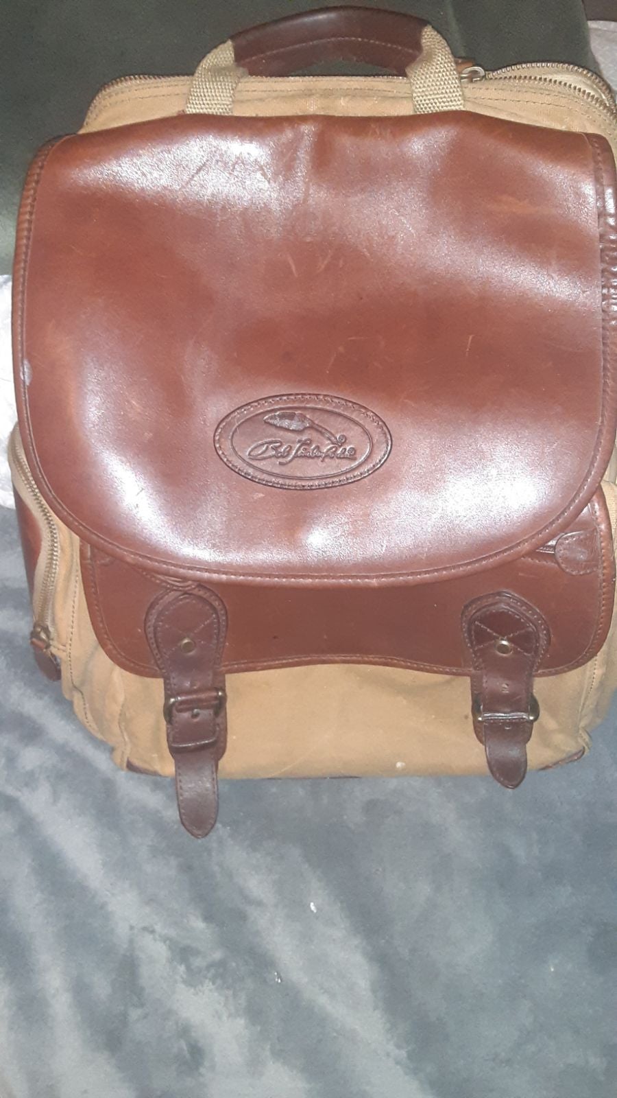 Beautiful Vintage Canvas and Leather Daypack, I am open to reasonable offers as
