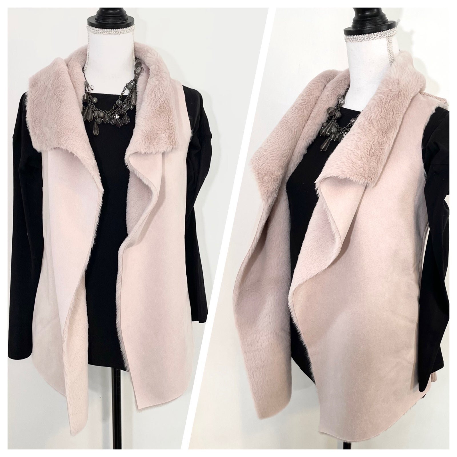 New Women’s Ontwelfth Faux Fur Suede Vest