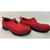 Lands End Red Nylon Suede Quilted Top Zip Slip-on Comfort Loafers Women Shoes 7B