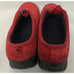 Lands End Red Nylon Suede Quilted Top Zip Slip-on Comfort Loafers Women Shoes 7B