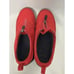 Lands End Red Nylon Suede Quilted Top Zip Slip-on Comfort Loafers Women Shoes 7B