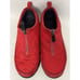 Lands End Red Nylon Suede Quilted Top Zip Slip-on Comfort Loafers Women Shoes 7B