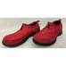 Lands End Red Nylon Suede Quilted Top Zip Slip-on Comfort Loafers Women Shoes 7B