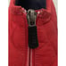 Lands End Red Nylon Suede Quilted Top Zip Slip-on Comfort Loafers Women Shoes 7B