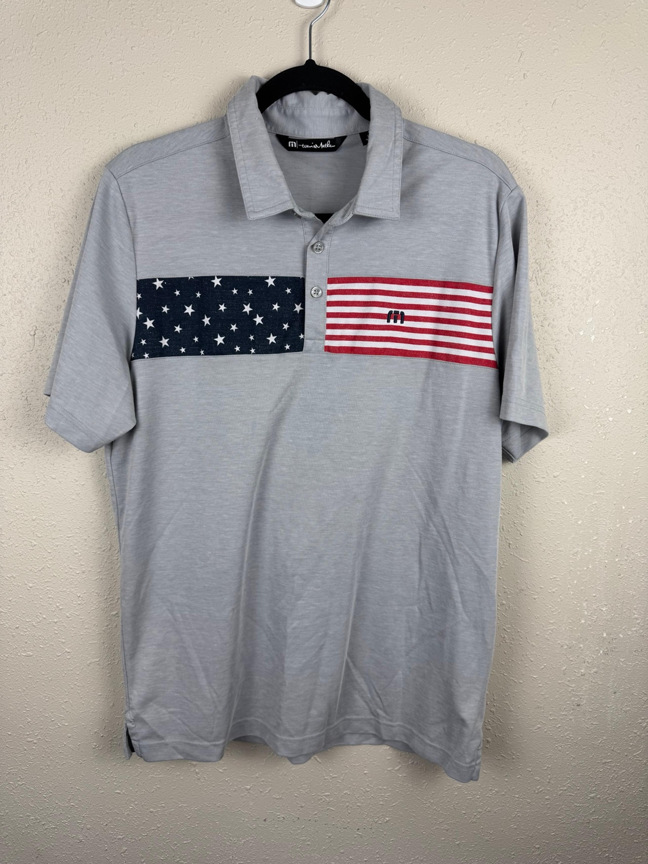 (L) Travis Mathew Stars and Stripes Polo