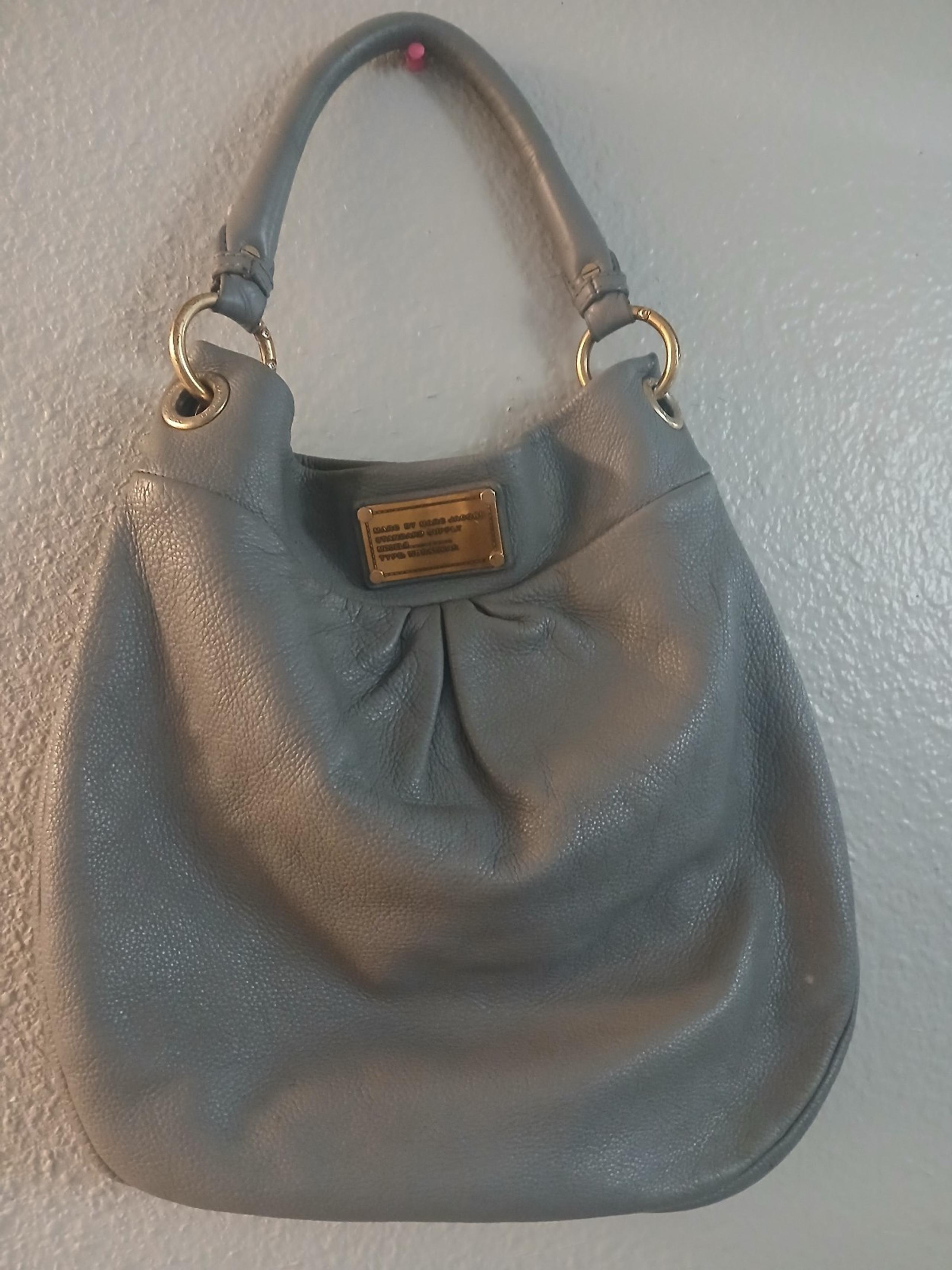 Marc By Marc Jacob's Pebble light Gray Classic Leather Q Hillier Hobo Handbag