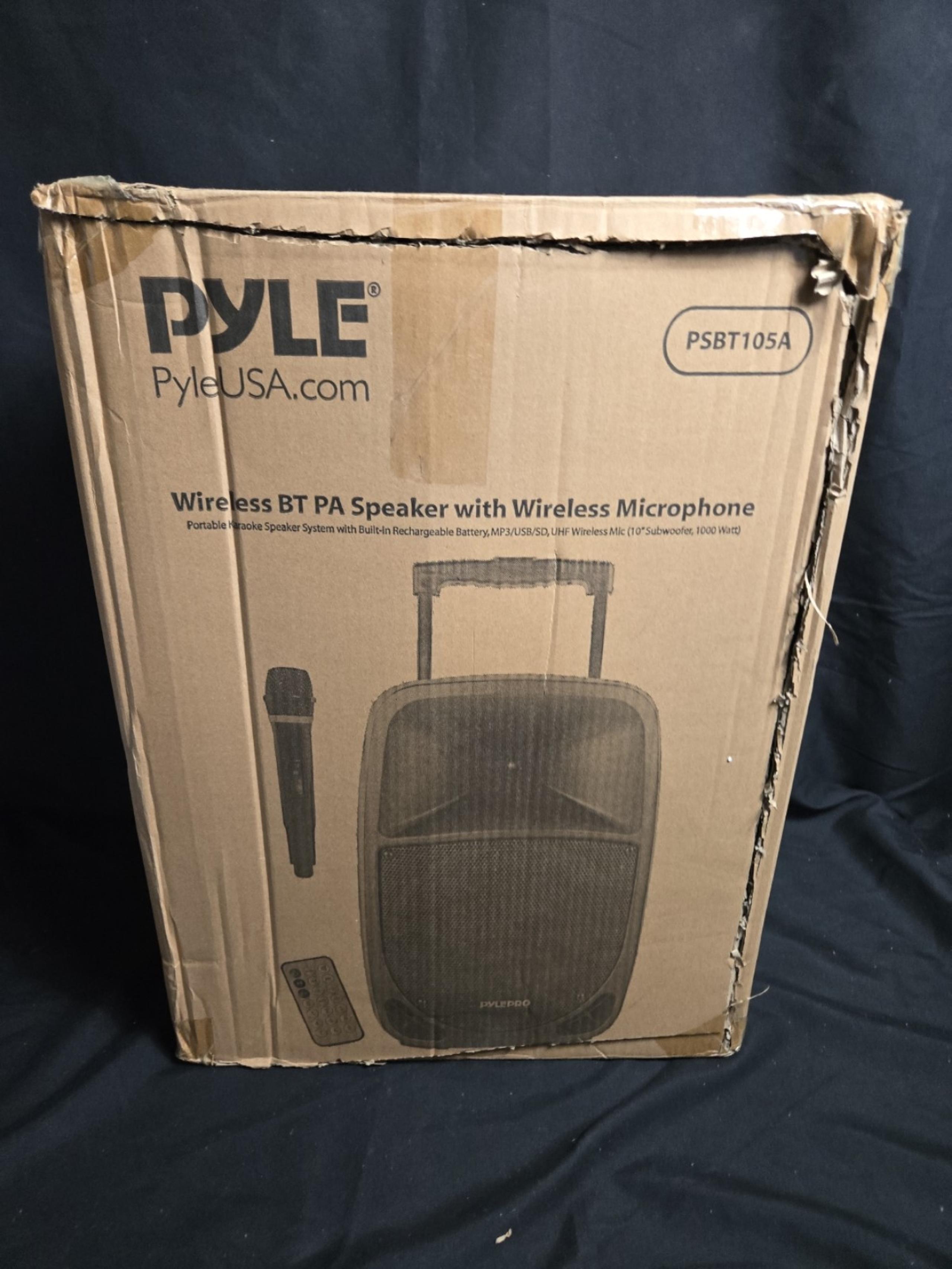 Pyle PSBT105A Bluetooth Portable Karaoke PA Speaker with Wireless Microphone