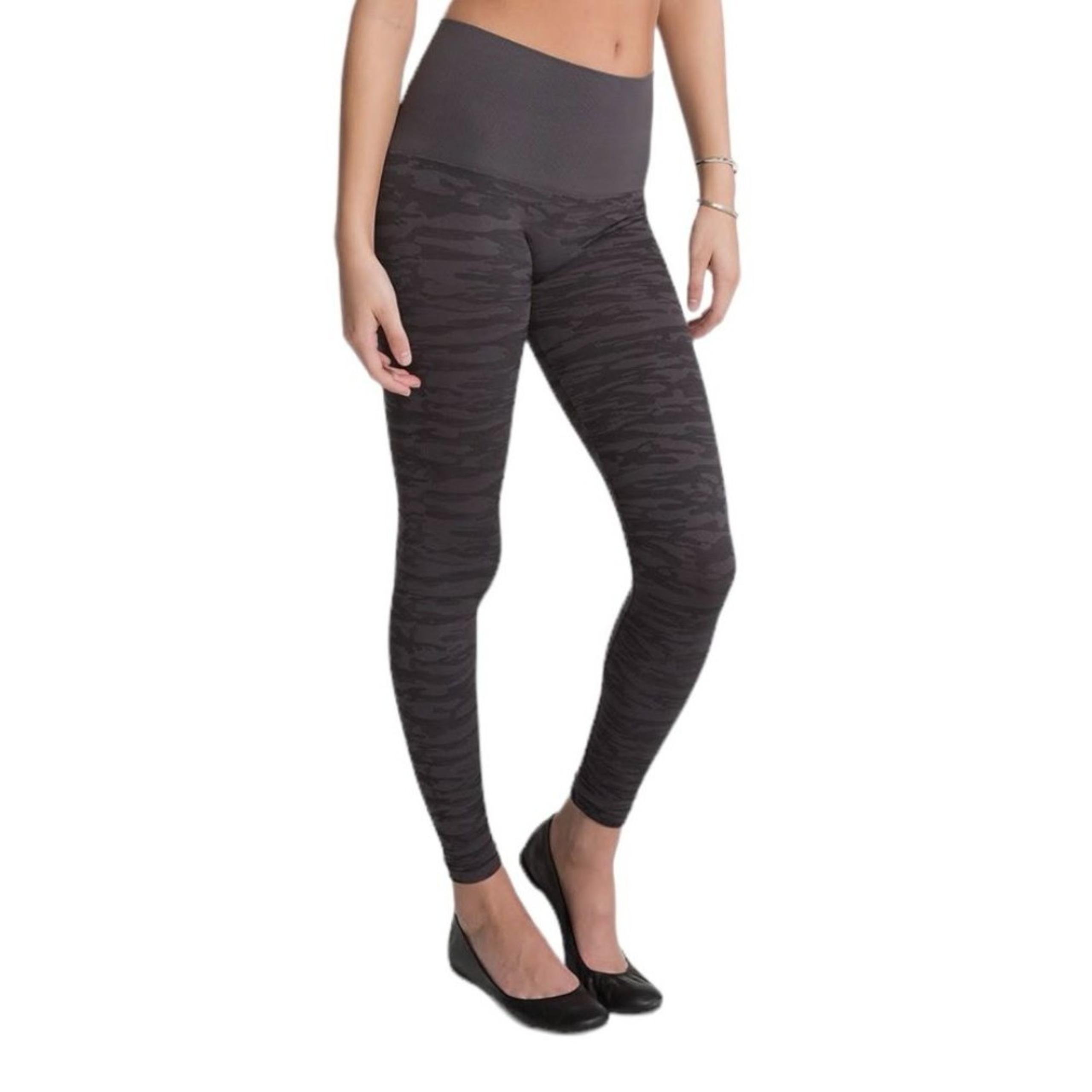 Spanx Love Your Assets By Sara Blakely Seamless Gray Camo Leggings Medium