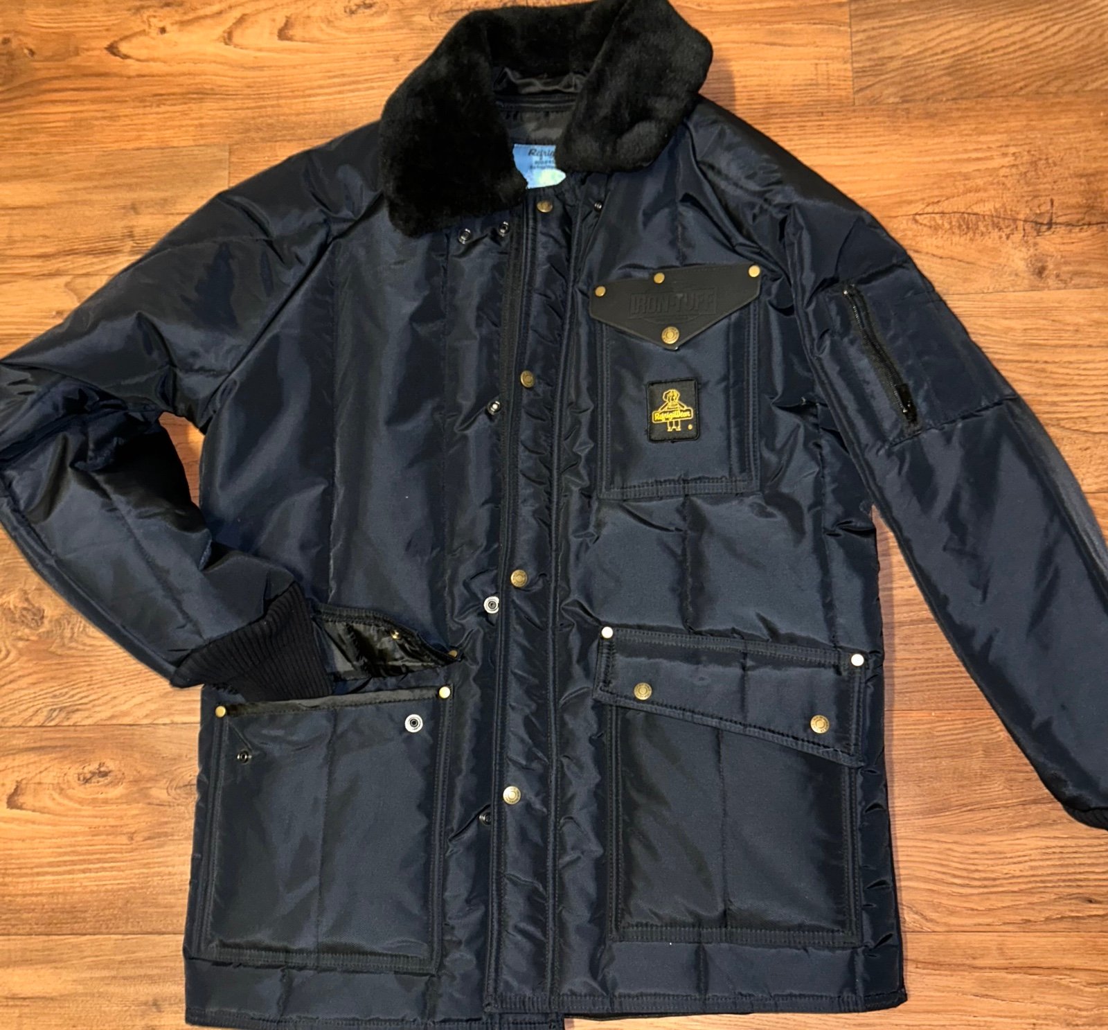 Iron Tuff Black Refrigerator Jacket Coat NWOT sz Large Siberian work