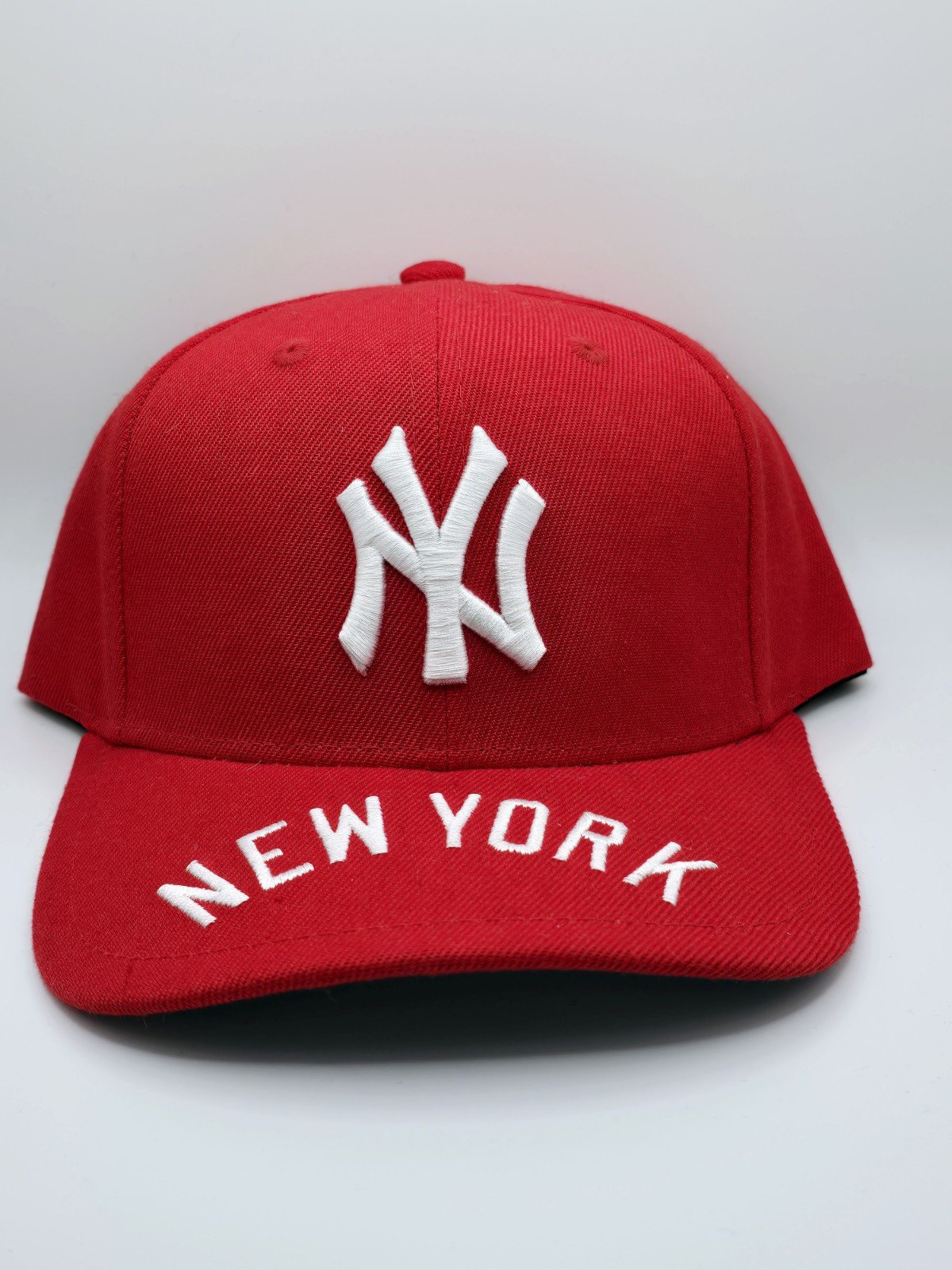 New York Yankees NY NY Mitchell & Ness Red Snapback Hat Pro Crown Brand New