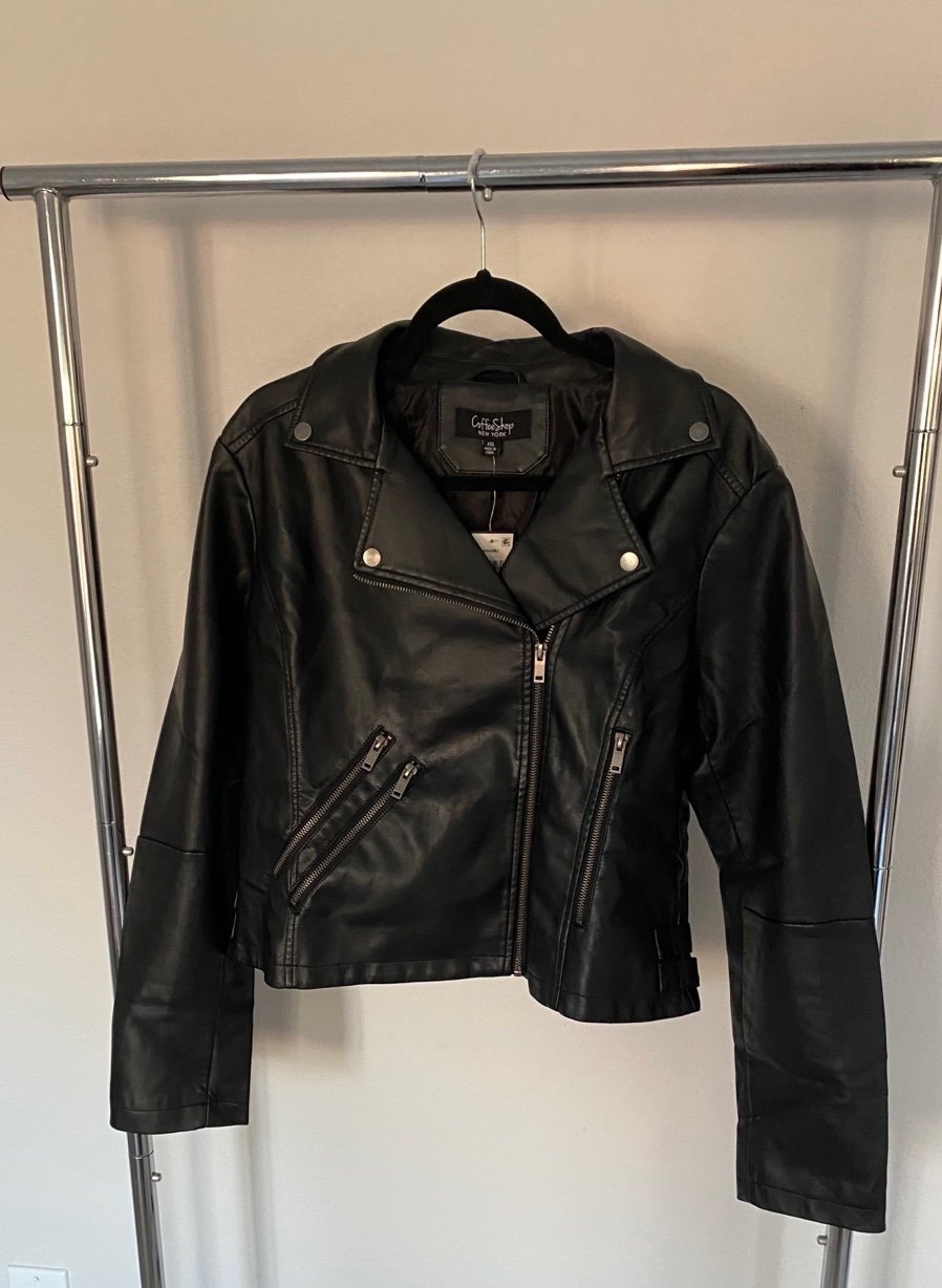 Faux Leather Moto Jacket Size: XXL / 2XL