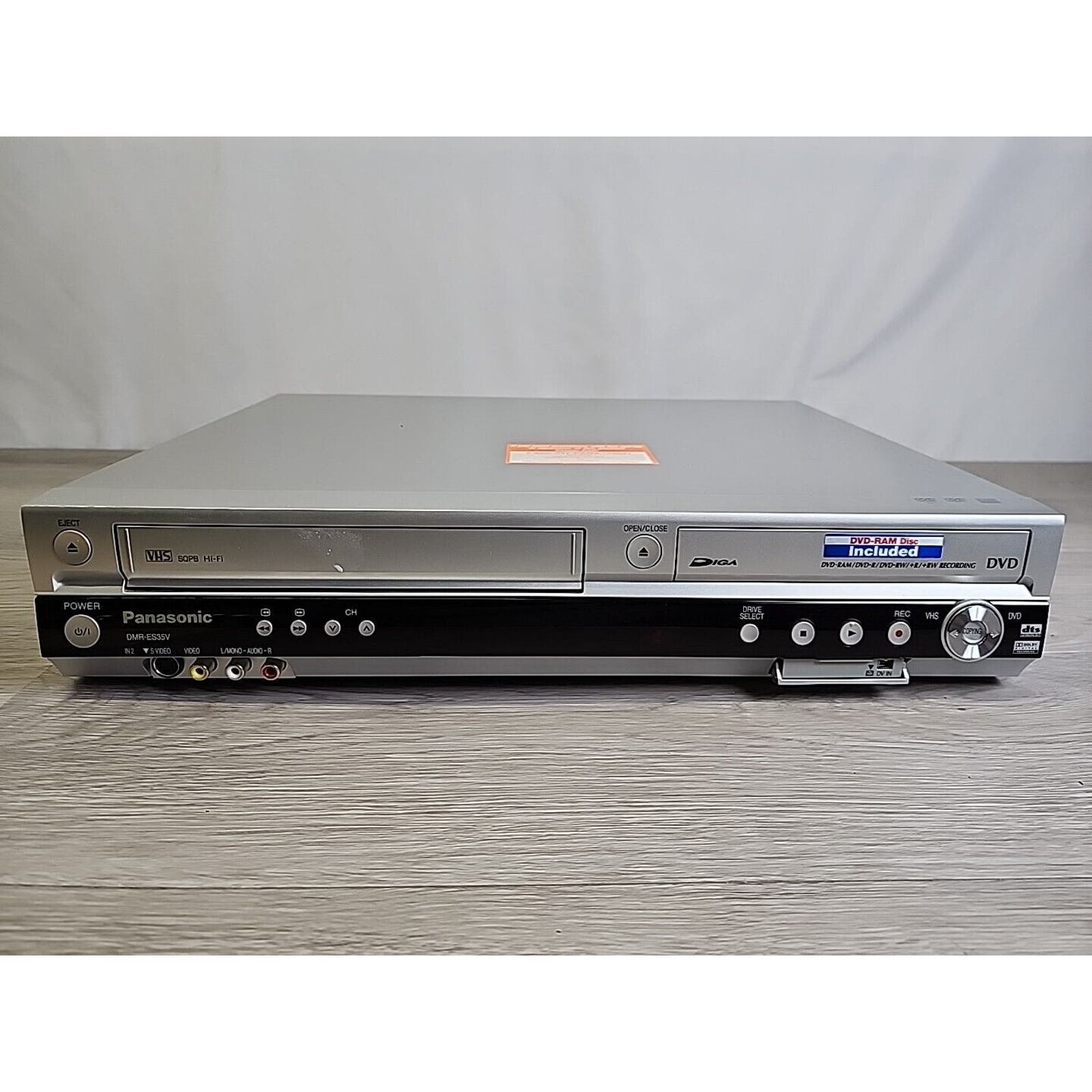 Panasonic DMR-ES35V VCR DVD Player & VCR DVD Recorder Tested (NO REMOTE)