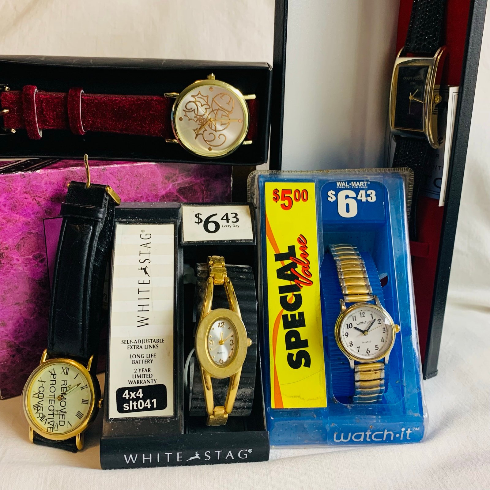 New with Box Vintage Watch Lot of 5