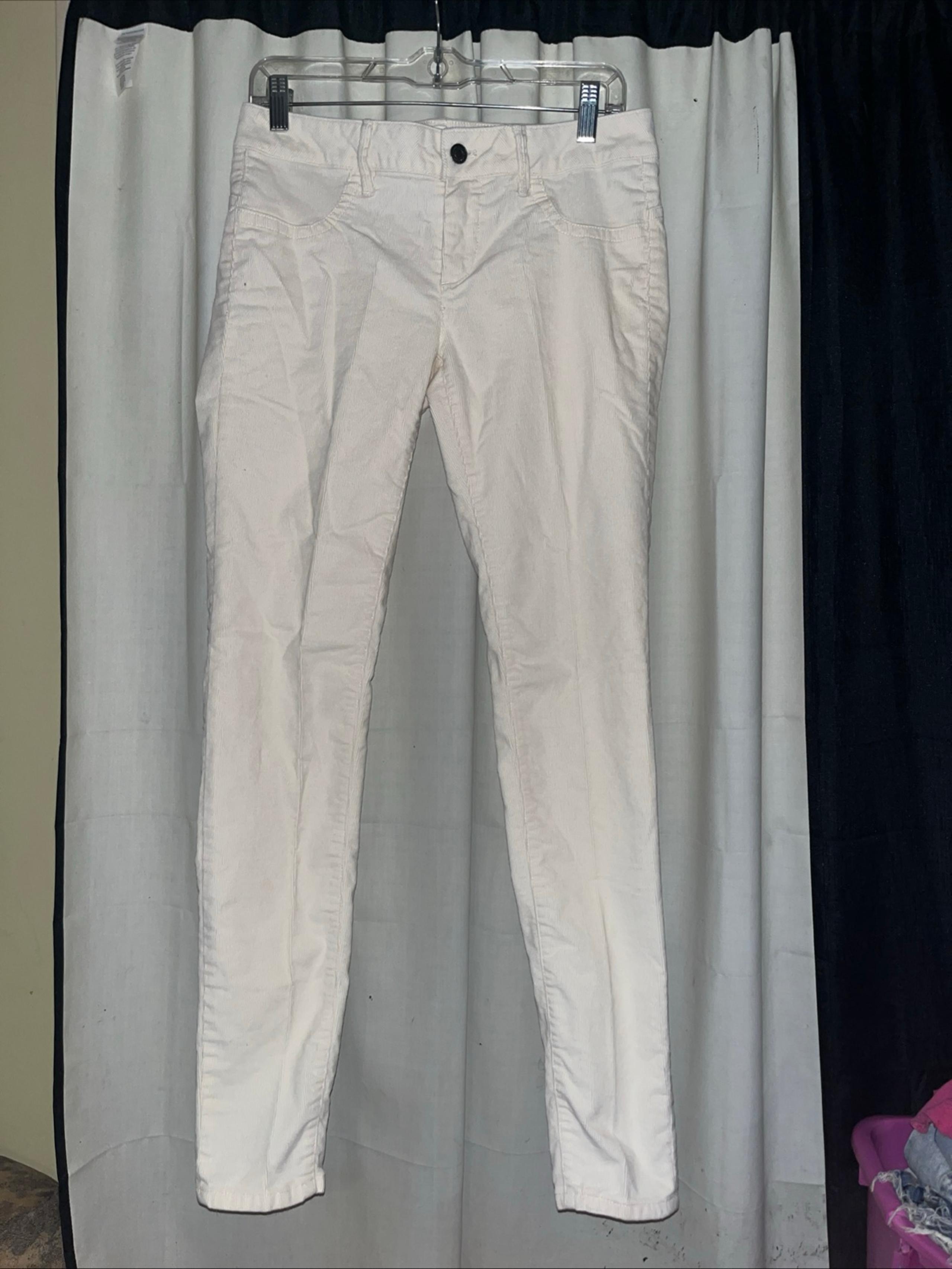 Victorias Secret London Jean Corduroys 6 Off White Inseam 31.5"