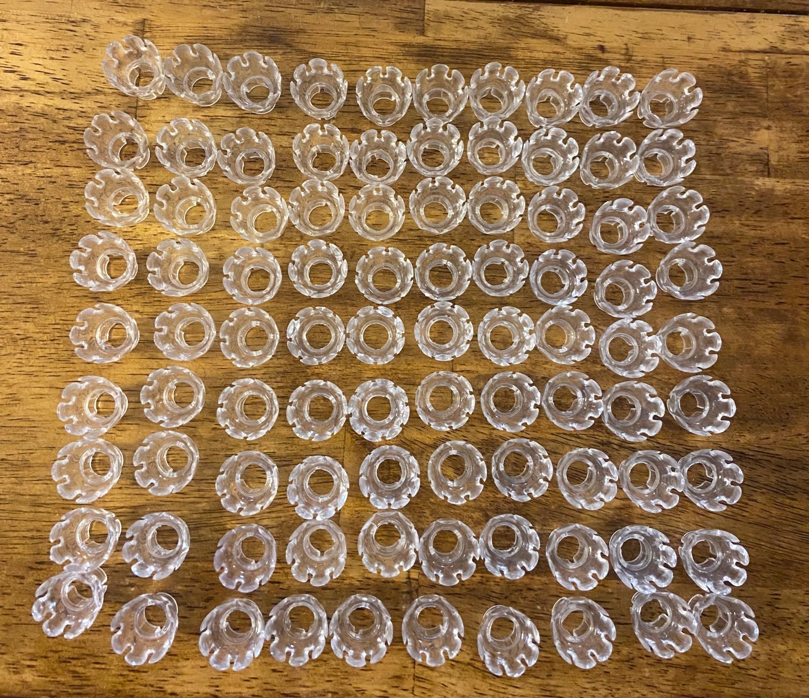 Vintage Christmas Tulip Light Covers Reflectors clear total of 91